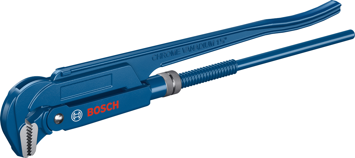 Угловой трубный ключ Bosch для сантехнических работ, 90°, хромованадиевая сталь.